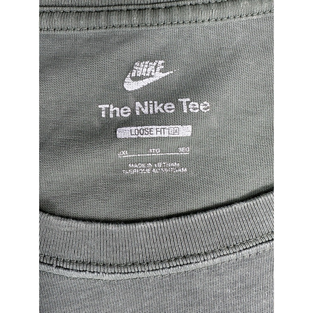 Nike Sportswear Max90 Mens 3XL Loose Fit Shirt Oil Green Premium Essentials Tee - Picture 4 of 11